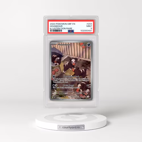 2023 Pokémon Obf EN-Obsidian Flames #204 Houndour - Illustration Rare (PSA 9 MINT)