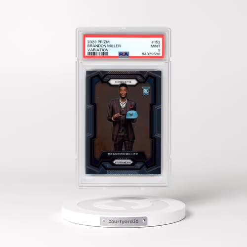 2023 Panini Prizm #152 Brandon Miller - Variation (PSA 9 MINT)