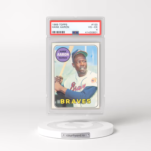 1969 Topps #100 Hank Aaron (PSA 4 VG-EX)
