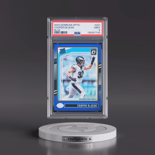 2024 Panini Donruss Optic #221 Cooper Dejean - Blue (PSA 9 MINT)