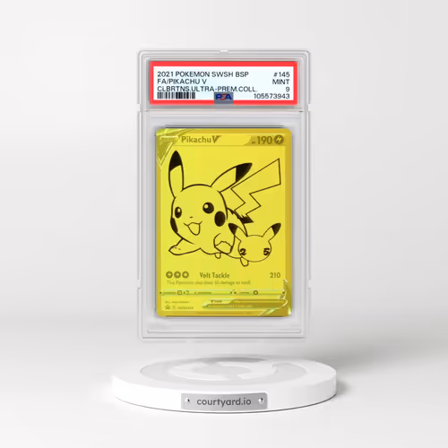 2021 Pokémon Swsh Black Star Promo #145 Pikachu V - Holo Full Art Celebrations Ultra-Premium Collection (PSA 9 MINT)