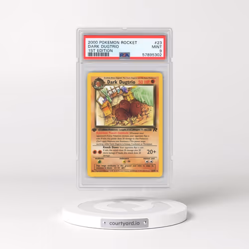 2000 Pokémon Rocket #23 Dark Dugtrio - 1st Edition (PSA 9 MINT)