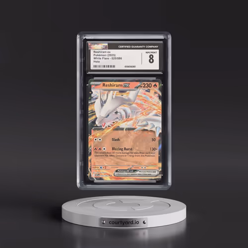 2025 White Flare - WHT EN #020/086 Reshiram ex - Holo (CGC 8 NM-MT)