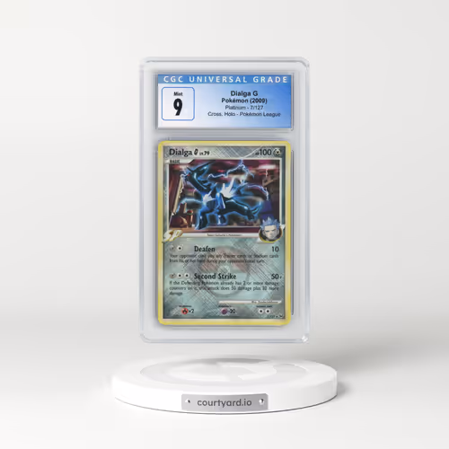 2009 Platinum #7/127 Dialga G - Crosshatch Holo (Cross. Holo) Pokémon League (CGC 9 MINT)