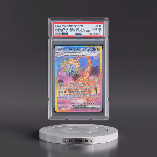 2024 Pokémon Ssp EN-Surging Sparks #242 Alolan Exeggutor EX - Holo Special Illustration Rare (PSA 10