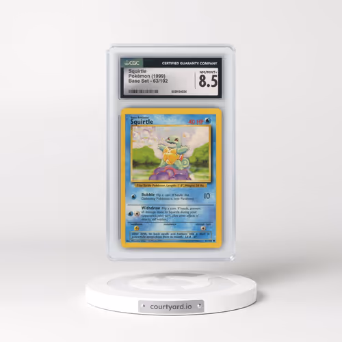 1999 Base Set #63/102 Squirtle (CGC 8.5 NM-MT+)