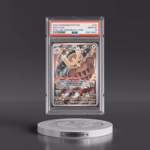 2024 Pokémon Svp EN-SV Black Star Promo #141 Noctowl - Stellar Crown Pokemon Center Elite Trainer Bo