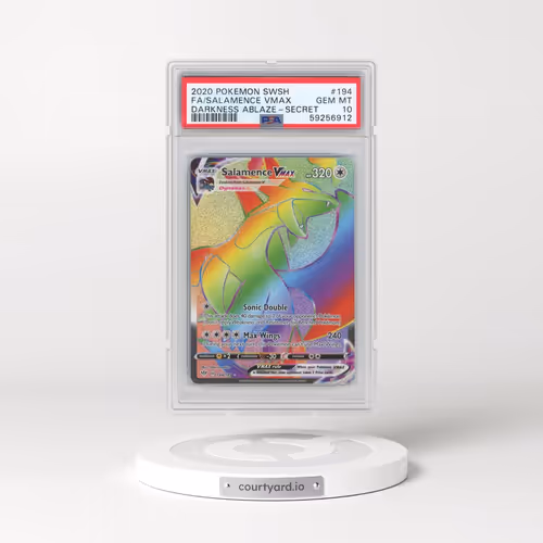 2020 Pokémon Sword & Shield Darkness Ablaze #194 Salamence Vmax - Full Art Secret (PSA 10 GEM MINT)