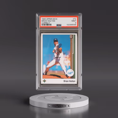 1989 Upper Deck #72 Brian Holton - Correct (PSA 9 MINT)