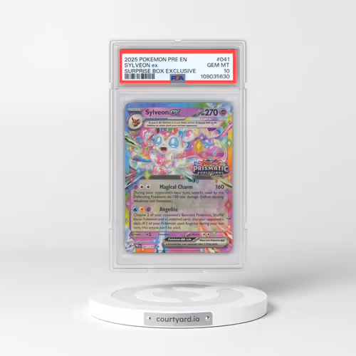 2025 Pokémon Pre EN-Prismatic Evolutions #041 Sylveon EX - Holo Surprise Box Exclusive (PSA 10 GEM M
