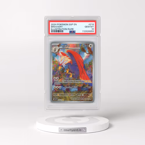 2024 Pokémon Ssp EN-Surging Sparks #214 Braviary - Illustration Rare (PSA 10 GEM MINT)