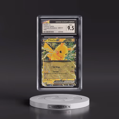 2025 Pokémon Pre EN-Prismatic Evolutions #028 Pikachu EX - Holo (CGC 9.5 MINT+)