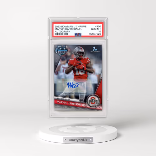 2023 Bowman University Chrome #100 Marvin Harrison Jr. - Autograph (PSA 10 GEM MINT)