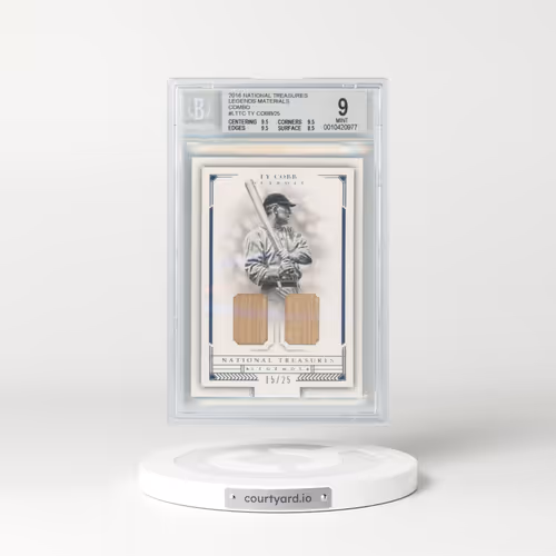 2016 Panini National Treasures Legends Materials Combo #LTTC Ty Cobb/25 (BGS 9 MINT)