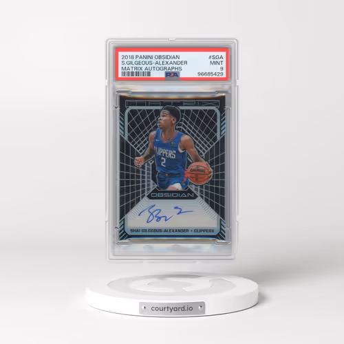 2018 Panini Obsidian Matrix Autographs #SGA Shai Gilgeous-Alexander (PSA 9 MINT)