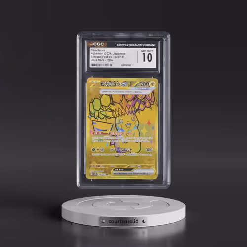 2024 High Class Pack: Terastal Fest ex - sv8a #236/187 Pikachu ex - Ultra Rare Holo (CGC 10 GEM MINT