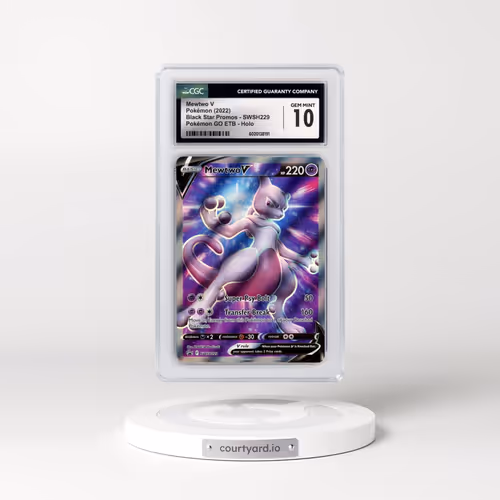 2017 Black Star Promos - Sword & Shield #SWSH229 Mewtwo V - Holo Pokémon GO Elite Trainer Box (CGC 1