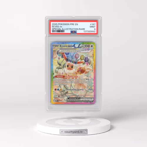 2025 Pokémon Pre EN-Prismatic Evolutions #167 Eevee EX - Holo Special Illustration Rare (PSA 9 MINT)