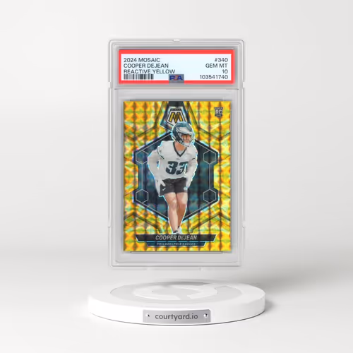 2024 Panini Mosaic #340 Cooper Dejean - Reactive Yellow (PSA 10 GEM MINT)