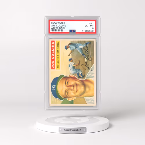 1956 Topps #21 Joe Collins - White Back (PSA 6 EX-MT)