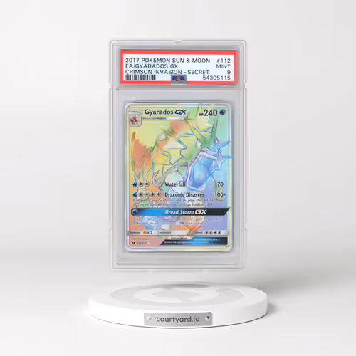 2017 Pokémon Sun & Moon Crimson Invasion #112 Gyarados GX - Holo Full Art Secret (PSA 9 MINT)