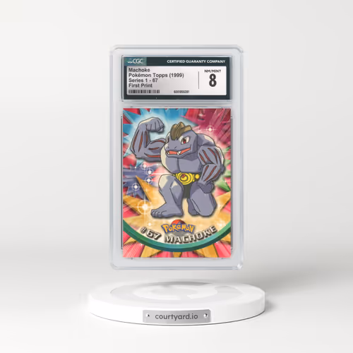 1999 Series 1 (Oval Nintendo Seal) #67 Machoke - First Print (Blue Topps Logo) (CGC 8 NM-MT)