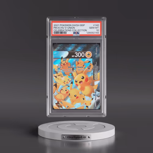 2021 Pokémon Swsh Black Star Promo #140 Pikachu V-Union - Celebrations Collection (PSA 10 GEM MINT)