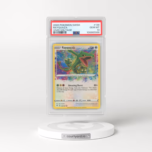 2020 Pokémon Sword & Shield Vivid Voltage #138 Rayquaza (PSA 10 GEM MINT)