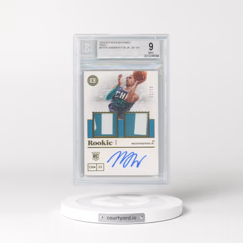 2019 Panini Encased Gold #273 PJ Washington Jr. JSY AU (BGS 9 MINT)