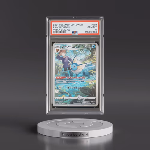 2021 Pokémon Sword & Shield Vmax Climax #189 Vaporeon - Full Art (PSA 10 GEM MINT)