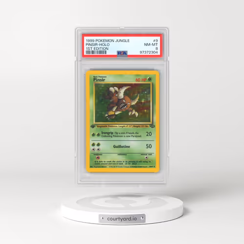 1999 Pokémon Jungle #9 Pinsir - 1st Edition Holo (PSA 8 NM-MT)