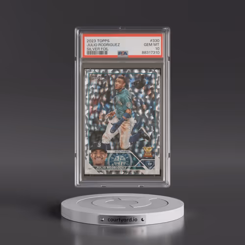 2023 Topps #330 Julio Rodriguez - Silver Foil (PSA 10 GEM MINT)