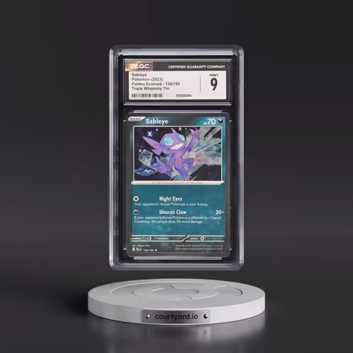 2023 Paldea Evolved - PAL EN #136/193 Sableye - Triple Whammy Tin (Cosmos Holo) (CGC 9 MINT)