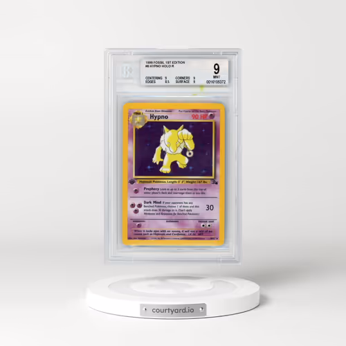 1999 Fossil #8 Hypno - 1st Edition Holo (BGS 9 MINT)