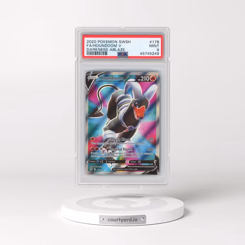 2020 Pokémon Sword & Shield Darkness Ablaze #178 Houndoom V - Holo Full Art (PSA 9 MINT)