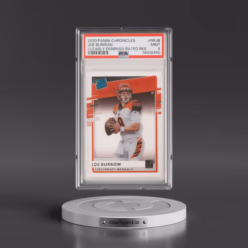 2020 Panini Chronicles Clearly Donruss Rated Rookies #RRJB Joe Burrow (PSA 9 MINT)