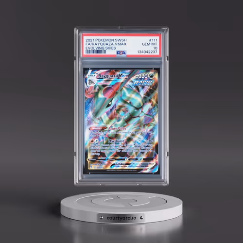 2021 Pokémon Sword & Shield Evolving Skies #111 Rayquaza Vmax - Full Art (PSA 10 GEM MINT)