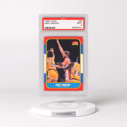 1986 Fleer #38 Mike Gminski (PSA 9 MINT)