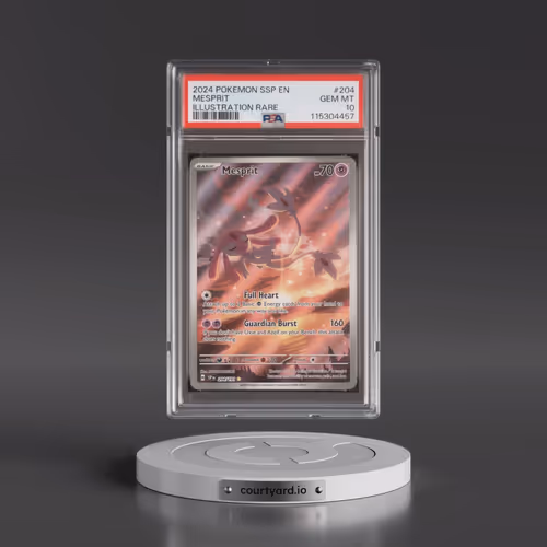 2024 Pokémon Ssp EN-Surging Sparks #204 Mesprit - Illustration Rare (PSA 10 GEM MINT)