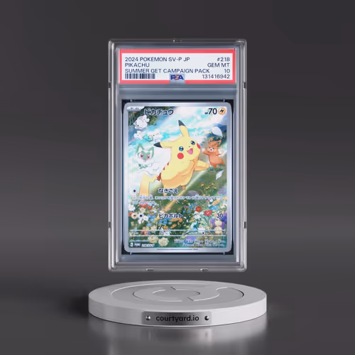 2024 Pokémon SV-P Promo #218 Pikachu - Summer of Pokeca Is Here! Promo Card Get Campaign Pack (PSA 1