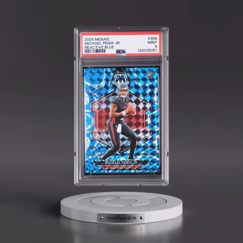 2024 Panini Mosaic #308 Michael Penix Jr. - Reactive Blue (PSA 9 MINT)