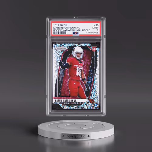 2024 Panini Prizm Rookie Variation #30 Marvin Harrison Jr. - No Huddle Prizm (PSA 9 MINT)