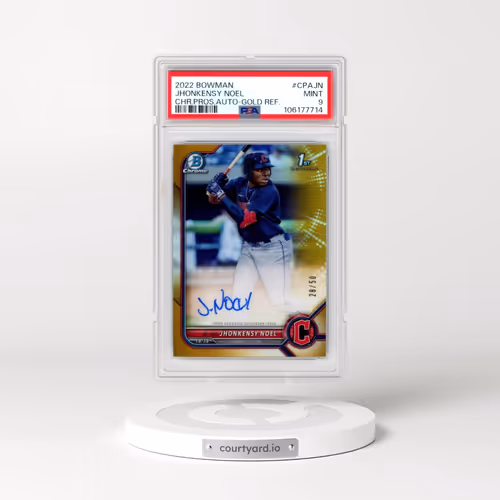 2022 Bowman Chrome Prospect Autographs #CPAJN Jhonkensy Noel - Gold Refractor (PSA 9 MINT)
