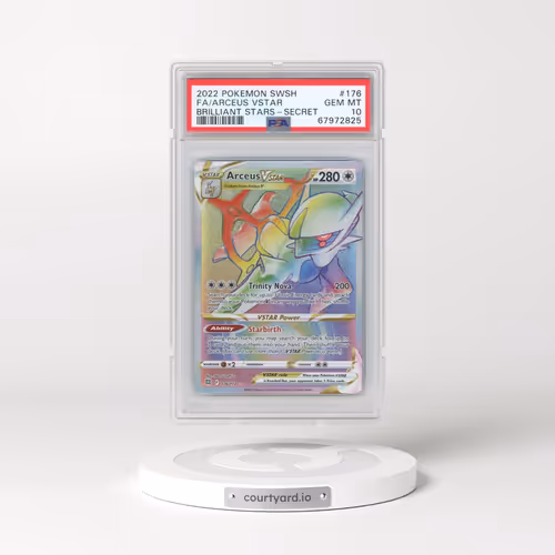 2022 Pokémon Sword & Shield Brilliant Stars #176 Arceus Vstar - Full Art Secret (PSA 10 GEM MINT)