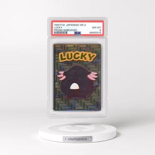 1999 Pokémon Meiji Promo Lucky - Embossed (PSA 8 NM-MT)