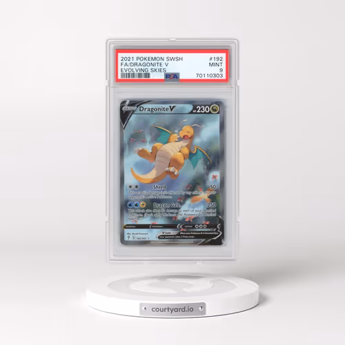 2021 Pokémon Sword & Shield Evolving Skies #192 Dragonite V - Holo Full Art (PSA 9 MINT)