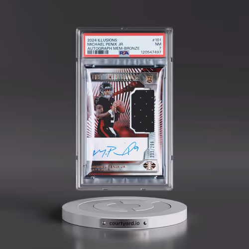 2024 Panini Illusions #101 Michael Penix Jr. - Autograph Memorabilia-Bronze (PSA 7 NM)