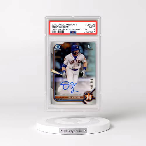 2022 Bowman Draft Chrome Draft Pick Autographs #CDADG Drew Gilbert - Refractor (PSA 9 MINT)
