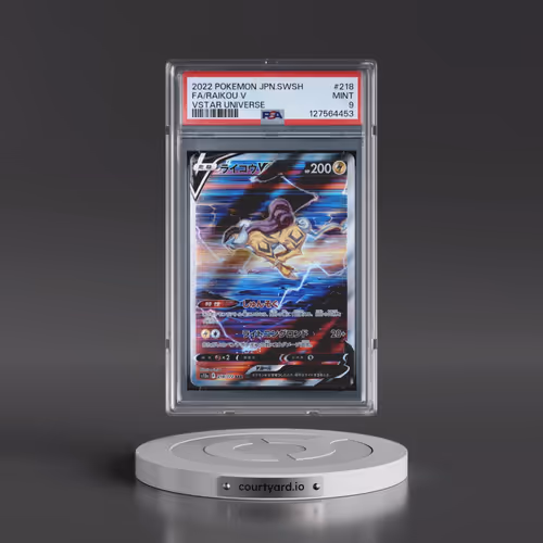 2022 Pokémon Sword & Shield Vstar Universe #218 Raikou V - Holo Full Art (PSA 9 MINT)