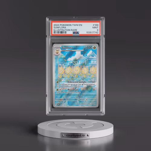 2024 Pokémon Twm EN-Twilight Masquerade #169 Sunflora - Illustration Rare (PSA 9 MINT)